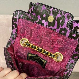 Betsey Johnson Purple Animal Print Bag